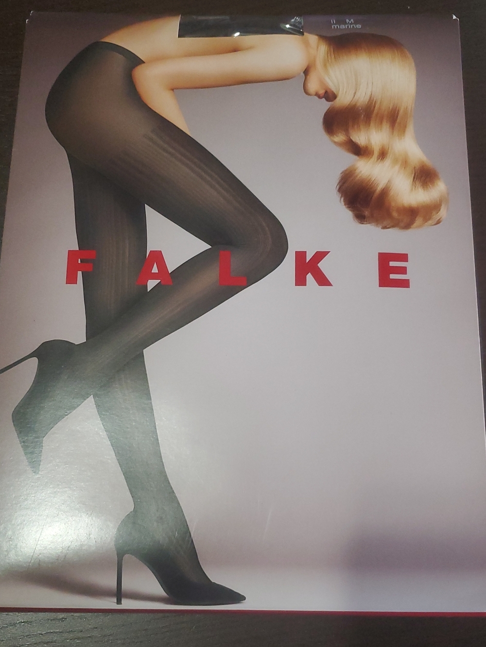 FALKE 40669 MARINE FASHION PRIME RIBBED TIGHTS 60 DEN APPEARANCE /SIZE: MEDIUM
